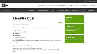 
                            8. Elevintra login - Uddannelser - Hotel- og Restaurantskolen