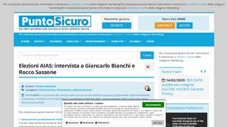 
                            5. Elezioni AIAS: intervista a Giancarlo Bianchi e Rocco... - PuntoSicuro