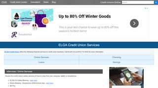 
                            8. ELGA Credit Union Services: Savings, Checking, Loans