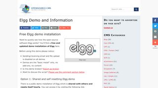 
                            12. Elgg Demo Site » Try Elgg without installing it - Open ...