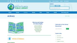 
                            10. eLibrary – Santa Clarita Public Library