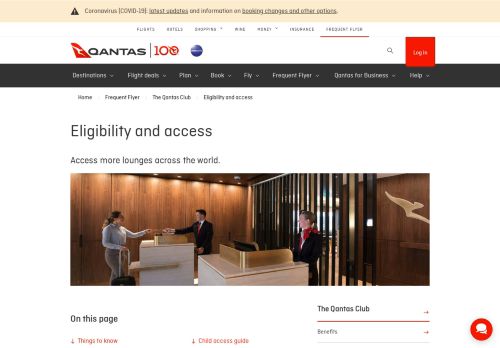 
                            5. Eligibility and Access to The Qantas Club Lounges | Qantas