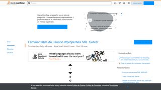 
                            10. Eliminar tabla de usuario dtproperties SQL Server - Stack Overflow ...