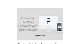 
                            7. Eliminating Salesforce Passwords with Lightning Login - Admin Hero