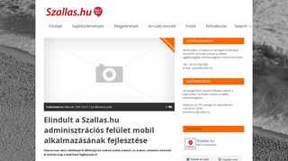 
                            7. Elindult a Szallas.hu adminisztrációs felület mobil alkalmazásának ...