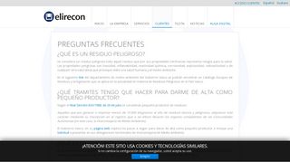 
                            9. Elirecon - Preguntas frecuentes