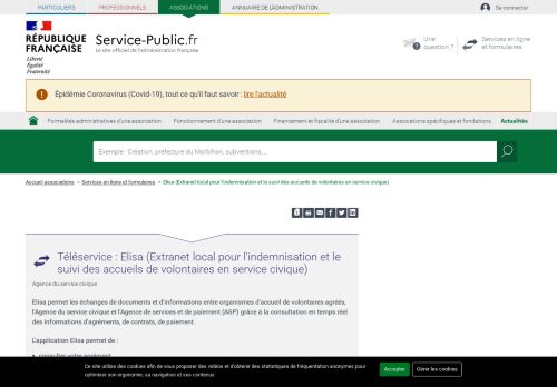 
                            3. Elisa (Extranet local pour l'indemnisation et le suivi ... - Service public