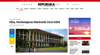 
                            8. Elisa, Pembelajaran Elektronik Versi UGM | Republika Online