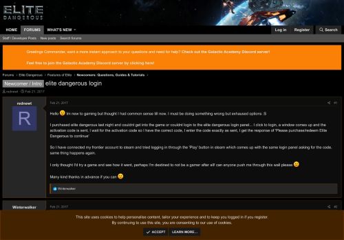 
                            11. elite dangerous login - Frontier Forums - Frontier Developments