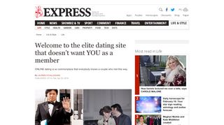 
                            9. Elite dating site definitely does not want you as a member | Express.co ...