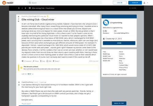 
                            3. Elite mining Club - Cloud miner : cryptomining - Reddit