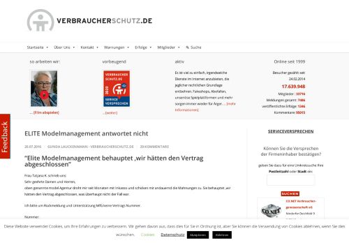 
                            6. ELITE Modelmanagement antwortet nicht - Verbraucherschutz.de