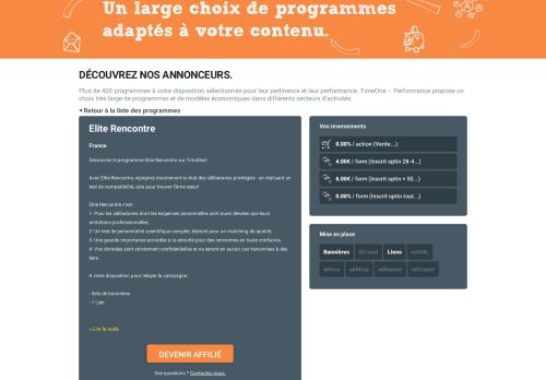 
                            7. Elite Rencontre - Affiliation, programme d'affiliation, plateforme de ...