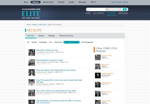 
                            8. Elite Section - Moneycontrol