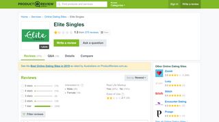 
                            6. Elite Singles Reviews - ProductReview.com.au