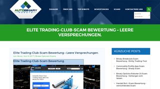 
                            8. Elite Trading-Club-Scam Bewertung - Leere Versprechungen. - Auto ...