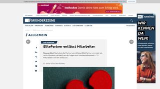 
                            11. ElitePartner entlässt Mitarbeiter | Gründerszene