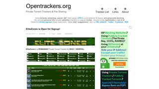 
                            7. EliteZones is Open for Signup! - Private Torrent Trackers & File ...