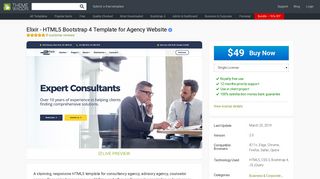 
                            4. Elixir - HTML5 Bootstrap 4 Template for Multipurpose Agency Website