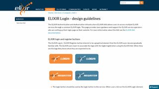 
                            2. ELIXIR Login - design guidelines | ELIXIR