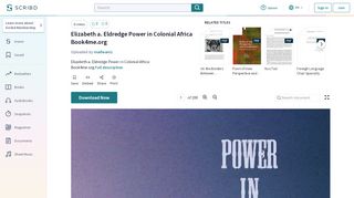 
                            8. Elizabeth a. Eldredge Power in Colonial Africa Book4me ...