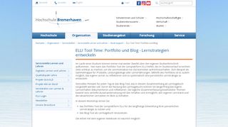 
                            6. ELLI Tool Time: Portfolio und Blog - Hochschule Bremerhaven