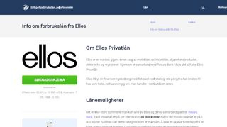 
                            10. Ellos Privatlån | Test & Vurdering | Billigeforbrukslån.no