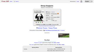 
                            5. Elmaz Drpljanin chess games and profile - Chess-DB.com