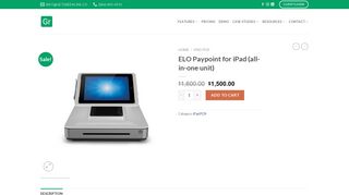 
                            11. ELO Paypoint for iPad (all-in-one unit) - Greenline POS