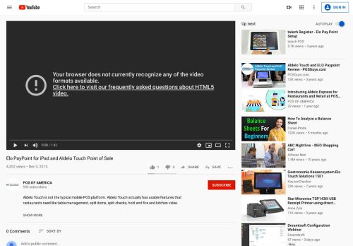 
                            8. Elo PayPoint for iPad and Aldelo Touch Point of Sale - YouTube