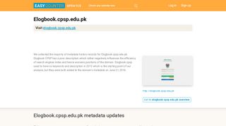 
                            8. Elogbook CPSP (Elogbook.cpsp.edu.pk) - Login to CPSP ...