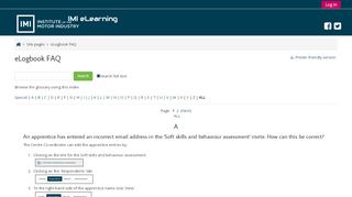 
                            11. eLogbook FAQ - IMI eLearning