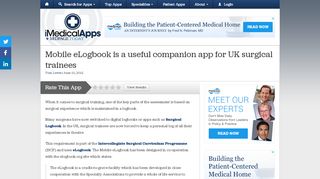 
                            10. eLogbook is useful companion app for UK surgical trainees