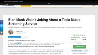 
                            11. Elon Musk Wasn't Joking About a Tesla Music-Streaming Service ...