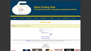 
                            5. Elora Curling Club :: Member Login