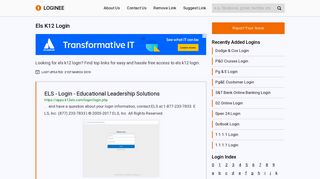 
                            4. Els K12 Login