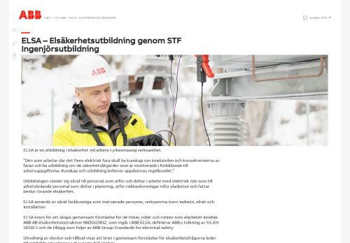 
                            13. ELSA Elsäkerhetsutbildning genom STF ingenjörsutbildningar | ABB