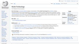 
                            9. ELSA Technology – Wikipedia