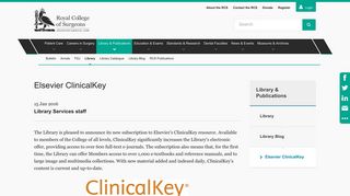 
                            6. Elsevier ClinicalKey — Royal College of Surgeons
