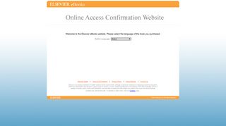 
                            11. Elsevier eBooks: Online Access Confirmation Website