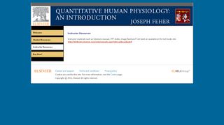 
                            9. Elsevier: Feher, J: Quantitative Human Physiology Instructor Resources