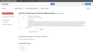 
                            5. Elsevier's Dictionary of Technical Abbreviations: English-Russian