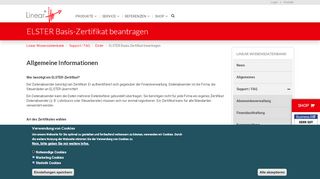 
                            9. ELSTER Basis-Zertifikat beantragen - Linear Service GmbH
