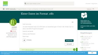 
                            8. Elster-Daten im Format .elfo | DATEV-Community