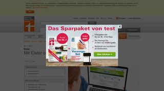 
                            10. Elster online - Elektronische Steuererklärung wird ...