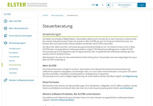 
                            4. ELSTER - Steuerberatung