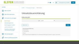 
                            4. ELSTER - Umsatzsteuererklärung