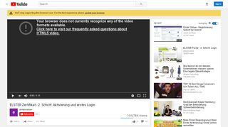 
                            6. ELSTER Zertifikat - 2. Schritt: Aktivierung und erstes Login - YouTube