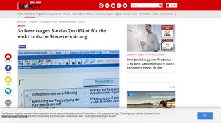 
                            11. Elster: Zertifikat beantragen – so geht's - FOCUS Online