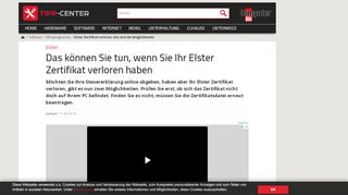 
                            13. Elster Zertifikat verloren: Das sind die Möglichkeiten | TippCenter
